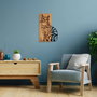 Wallity Cat 10 Accesorio decorativo de pared de madera y metal